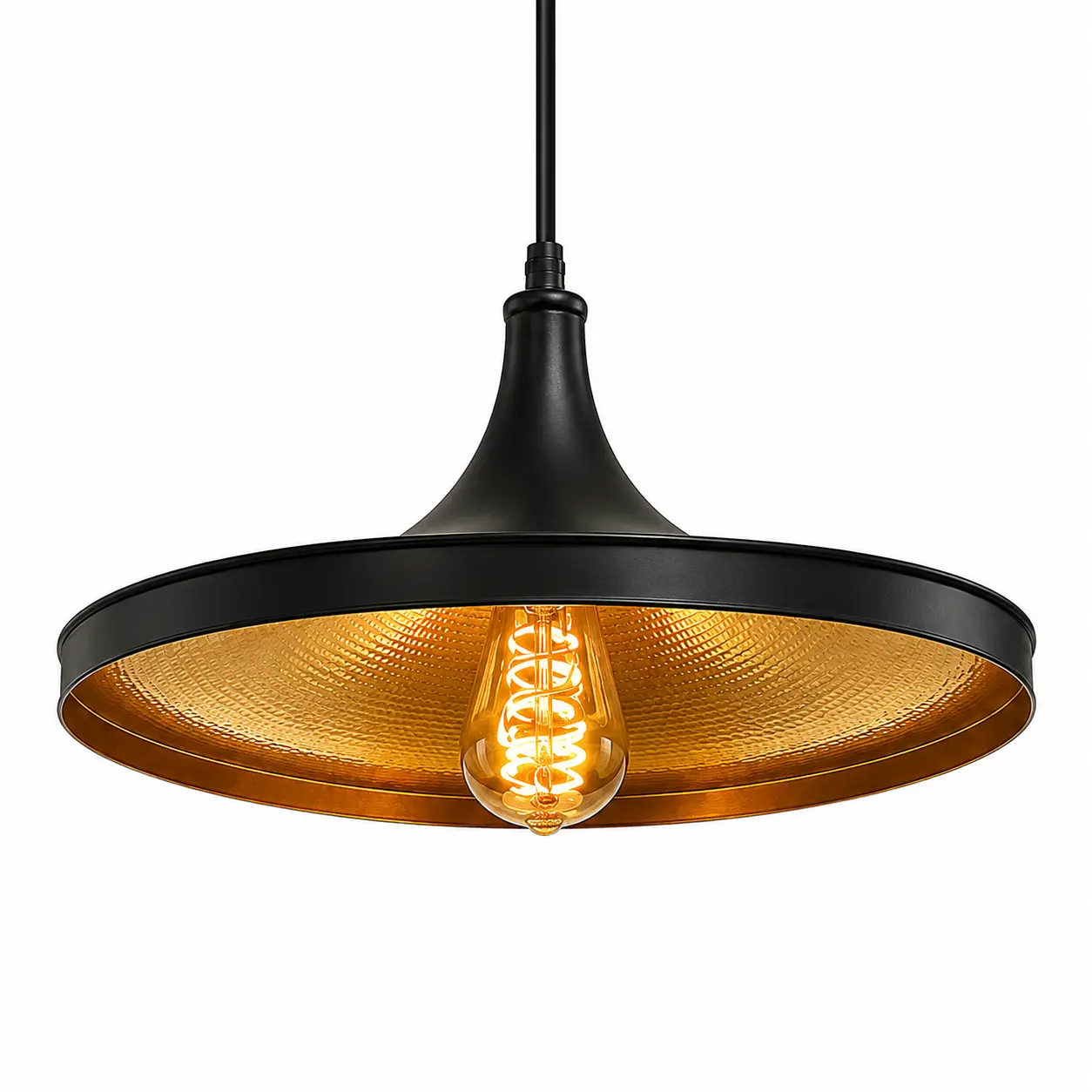 Suspension KJDD-126-Noir — Noir mat / Or